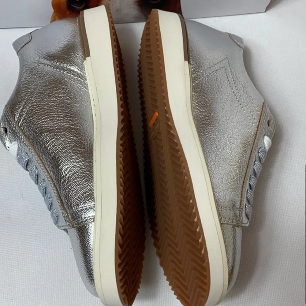 Hush Puppies Sabine silver leather sneakers - Picture 5 of 8